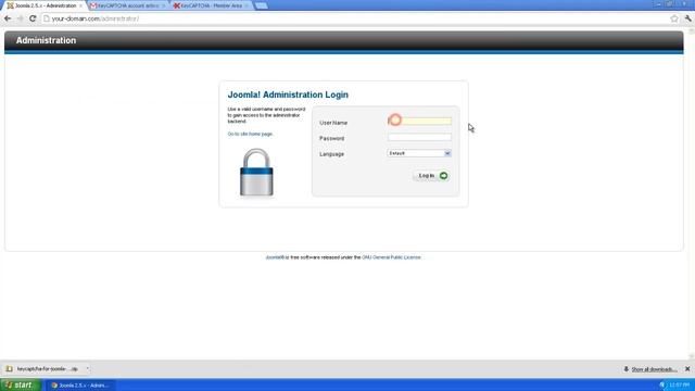 Joomla CAPTCHA - KeyCAPTCHA