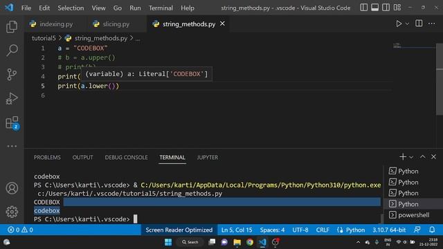 #6 | Python for beginners | String Methods in Python | Codebox смотреть онлайн