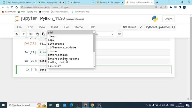 Set and examples |pythonforbeginners|python full course|python full course in hindi|pythontutoria смотреть онлайн