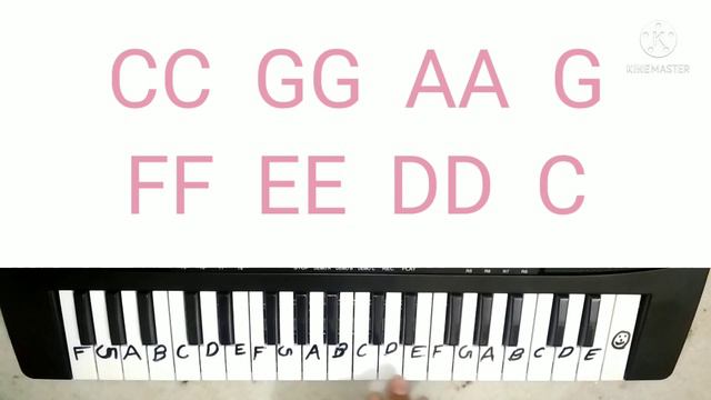 Twinkle Twinkle little star On Bigfun Piano Tutorial With Notes смотреть онлайн