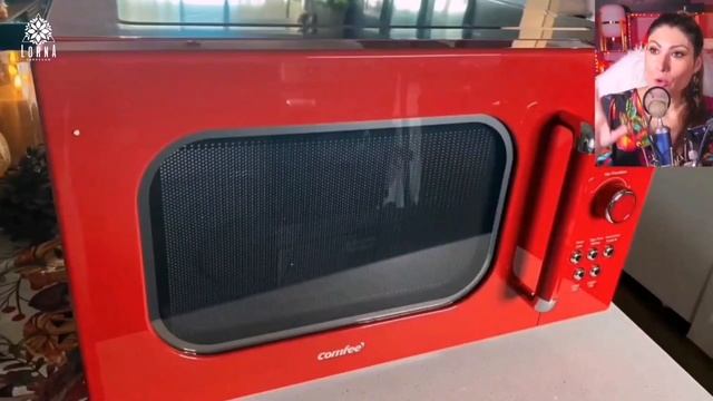 COMFEE' CM-M093ARD Retro Microwave with 9 Preset Programs, Fast Multi-stage Cooking, Turntabl REVIE смотреть онлайн