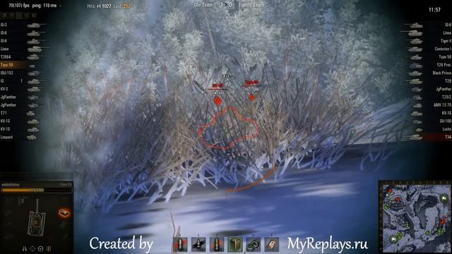 WOT: Arctic Region - Type 59 - 2 frags - смотреть онлайн