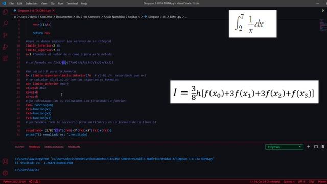 Método de Simpson 3/8 | Python | Explicación смотреть онлайн