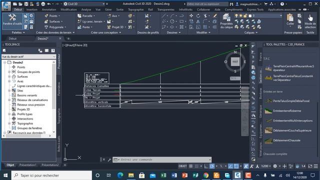 TUT0-CIVIL 3D 2020: TRACE DE LA ROUTE ET PROFIL EN LONG смотреть онлайн