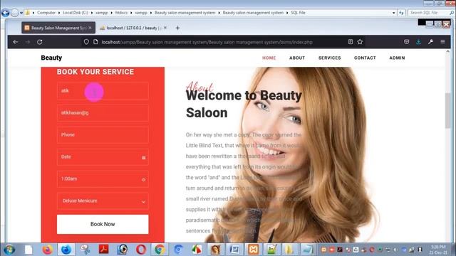 Beauty salon Management System Project in Php Free project With Source Code For Free Download смотреть онлайн