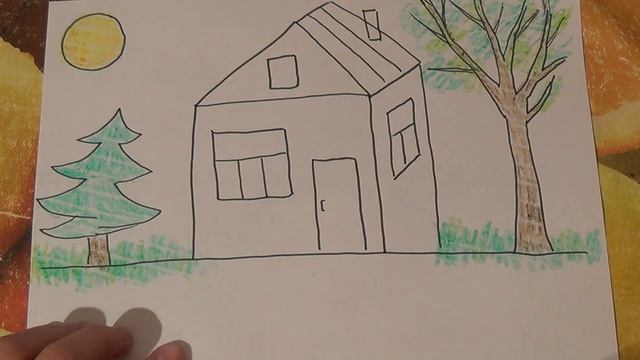 Рисуем домик. Уроки рисования для самых маленьких. Развивающие мультфильмы смотреть онлайн
