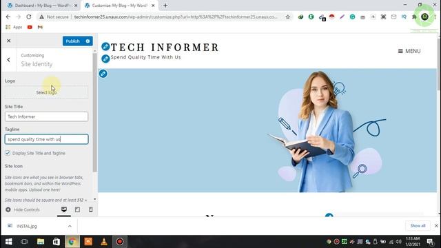 wordpress website title change,site title and tagline in wordpress,how to change site title #site смотреть онлайн
