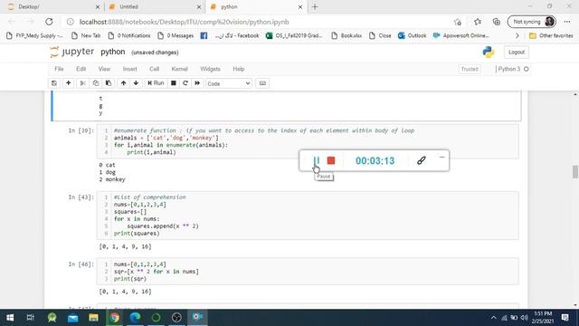 Lecture #05 Loops (List, enumerate, square even and odd numbers) in python смотреть онлайн