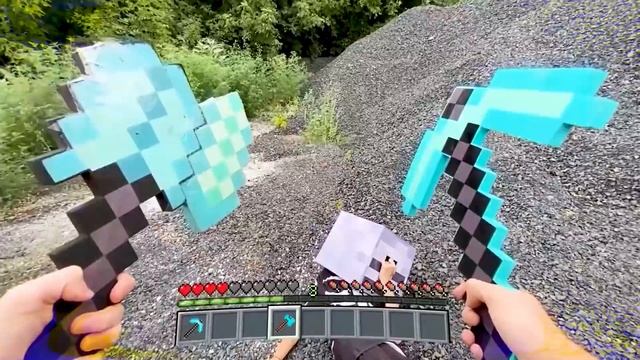 Minecraft In Real Life POV Diamond Crafting GUN In Realistic Minecraft Mod