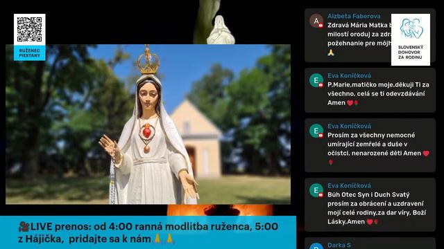 LIVE : 3:50 sv.Faustína, 4:00 ranný ruženec so SDZR, 5:00 ruženec z Hájička смотреть онлайн