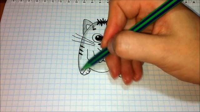 Простые рисунки . Как нарисовать кота - МИЛОГО И ТОЛСТОГО ? смотреть онлайн