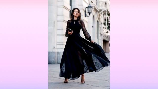 Красивые черные платья 2023. Длинные черные платья в пол. Фото смотреть онлайн