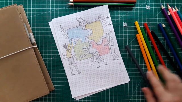 Рисуем план на день/Оформление странички в моем Filofax Domino/Bullet journal смотреть онлайн