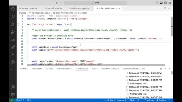 #10 - Open Browser without Incognito Mode (Normal Mode) with Playwright смотреть онлайн
