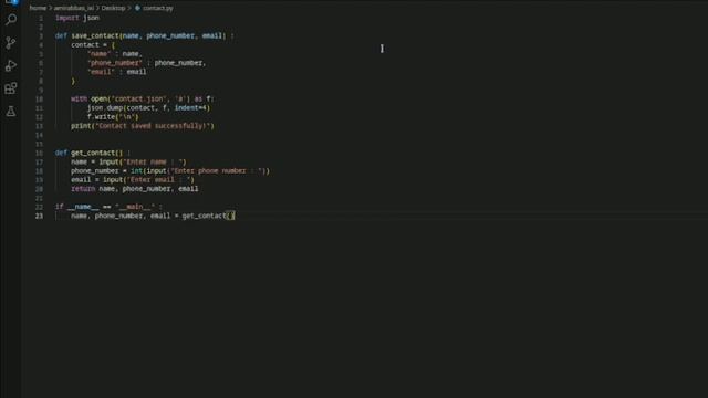 Building a Contact auto save in python: Saving Contacts to JSON смотреть онлайн
