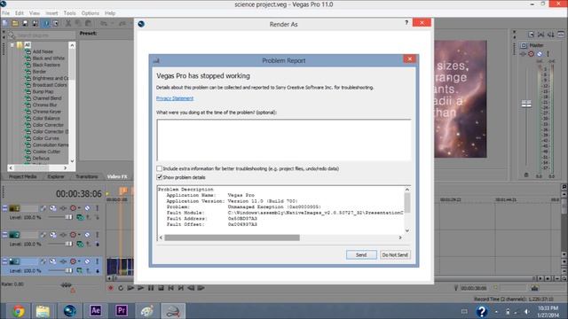 Sony Vegas (Unmanaged Exception (0xc0000005) - Render issue fix смотреть онлайн