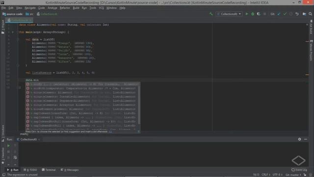 Como usar min e minBy em coleções em Kotlin смотреть онлайн