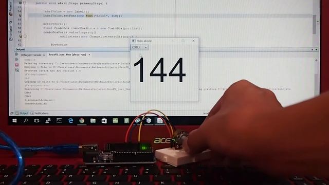 JavaFX + jSSC - read byte from Arduino Uno, read from Analog Input смотреть онлайн