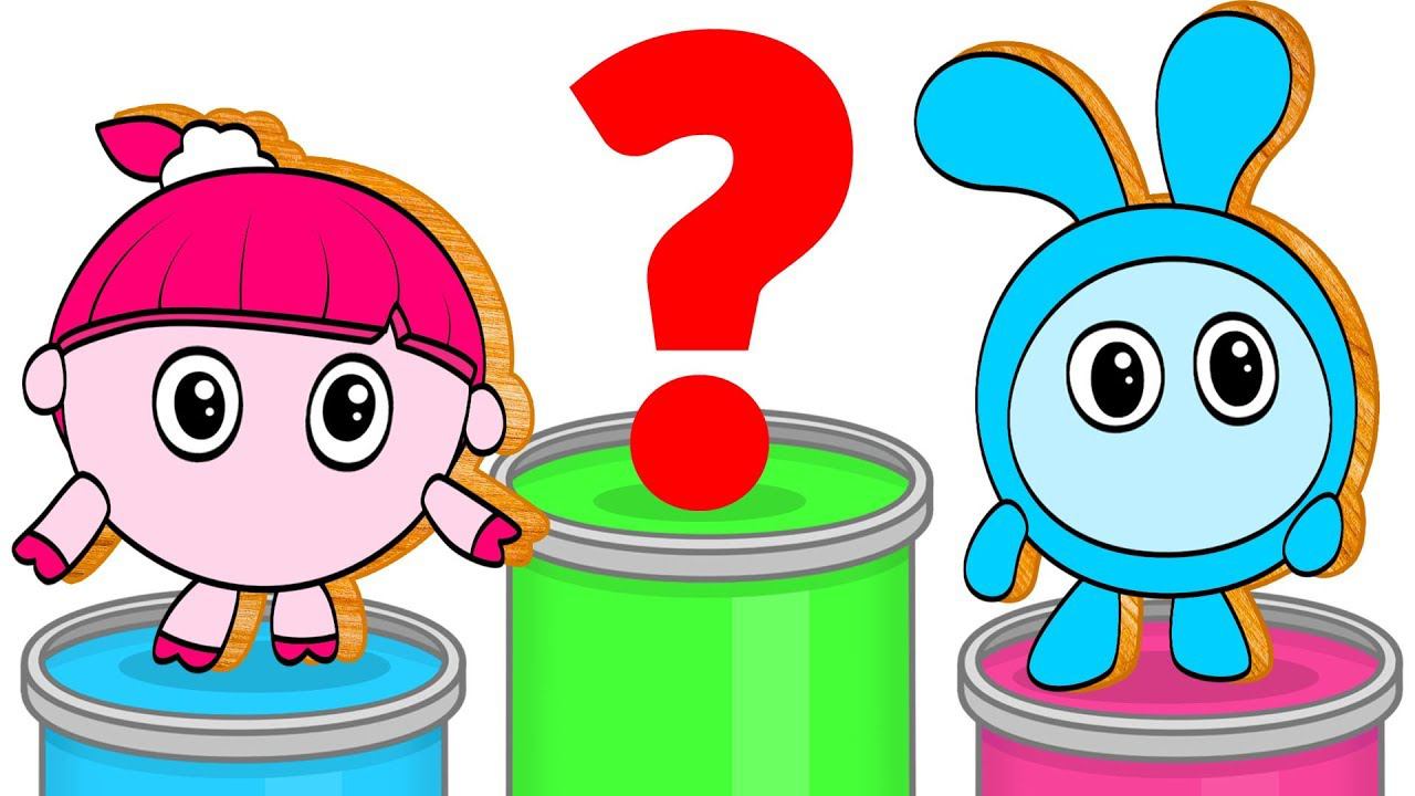 РАСКРАСКА. Раскрашиваем МАЛЫШАРИКОВ и Учим цвета - Обучающее видео смотреть онлайн