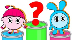 РАСКРАСКА. Раскрашиваем МАЛЫШАРИКОВ и Учим цвета - Обучающее видео