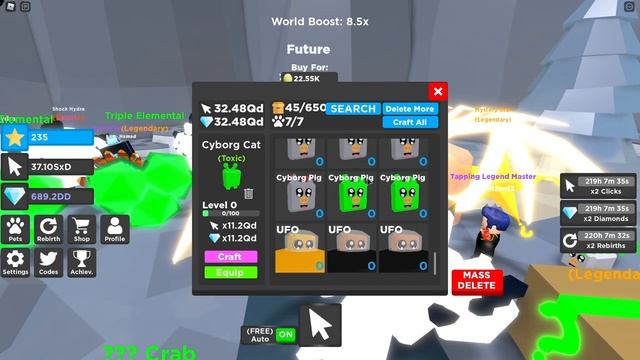 ПОЛУЧИЛ САМОГО СИЛЬНОГО GODLY ПЕТА В TAPPING LEGENDS В РОБЛОКС! ROBLOX смотреть онлайн