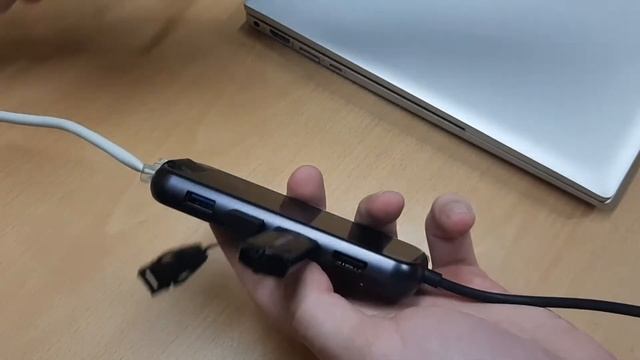 Распаковка - USB-хаб Baseus Type-C to 3xUSB3.0+HD4K+RJ45+PD / CAHUB-DZ0G смотреть онлайн