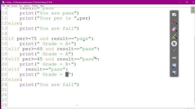 Python Use of if & elif смотреть онлайн