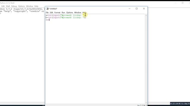 Python cw9 Piszemy program z użyciem zmiennych wprowadzanych z klawiatury смотреть онлайн