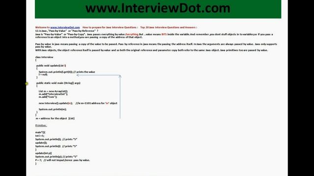 java pass by value смотреть онлайн