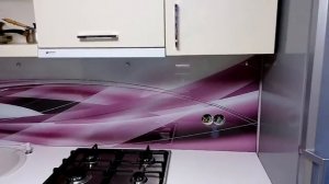 Кухонный фартук (фиолетовая абстракция)