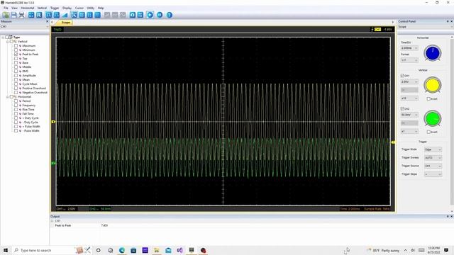 L25DSP Measuring LJM L25 Frequency Response With Hantek 6022BE Oscilloscope
