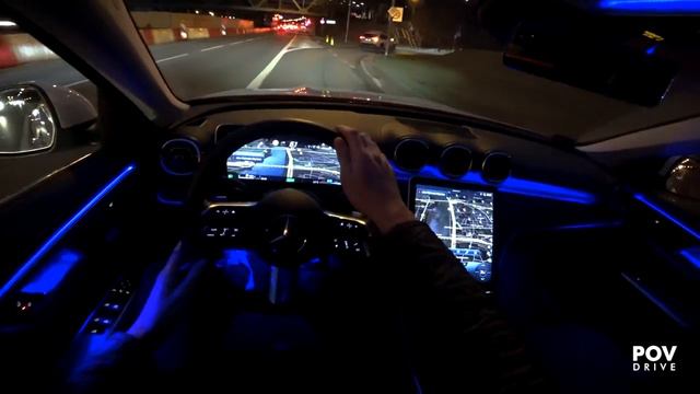 2022 Mercedes C-class - Night POV Driving смотреть онлайн
