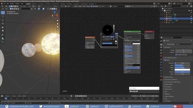 How to model and animate orbiting planets in Blender [2.92] смотреть онлайн