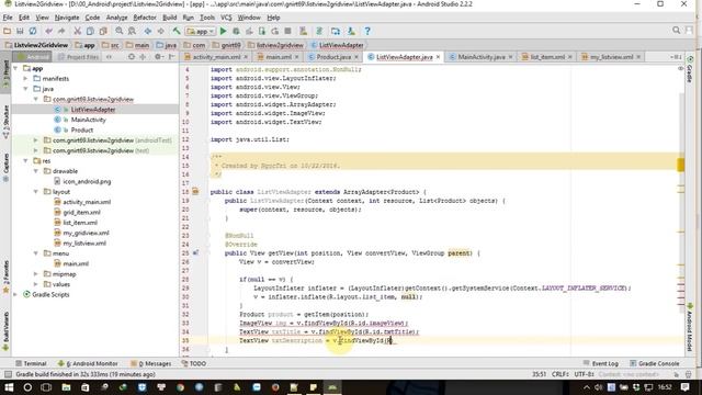 Android tutorial: Switching between Listview and Gridview in Android at runtime смотреть онлайн