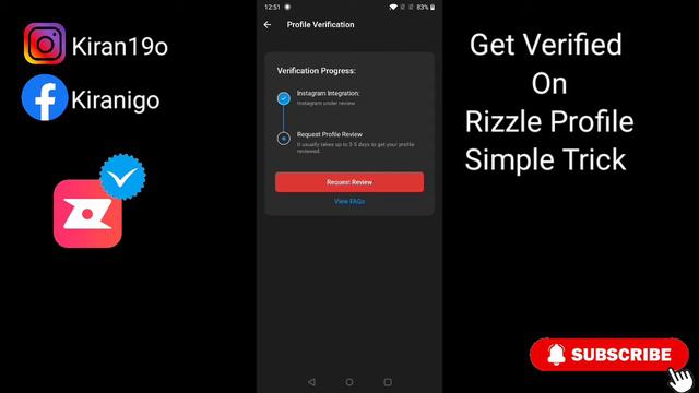 HOW TO GET BLUE TICK ON RIZZLE APP | SIMPLE TRICK | VERIFIED YOUR RIZZLE PROFILE | EXPLORE смотреть онлайн