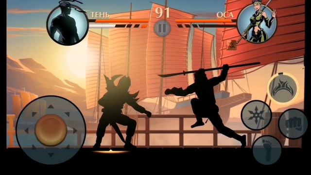 🔥Тень VS Оса. Затмение. Путь без оружия. Shadow Fight 2 #44🔥