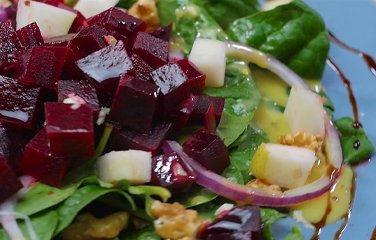 Постный салат из свёклы