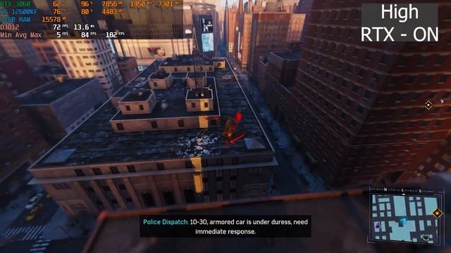RTX 3060 | I5 12600KF | 1080P | Marvel's Spider-Man Remastered | PC | SWING | Benchmark | AllSettin