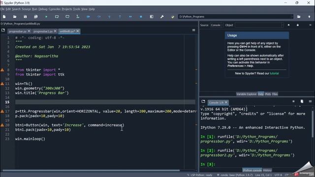 T_43: Progress bar in Tkinter - Determinate & Indeterminate modes смотреть онлайн