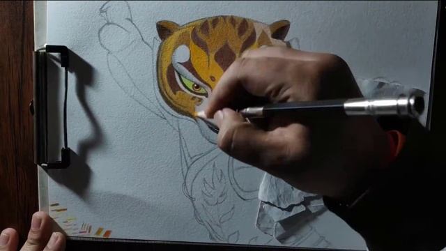 draw tigress from kung fu panda | timelapse drawing смотреть онлайн