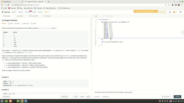 РЕШЕНИЕ 12. Integer to Roman смотреть онлайн