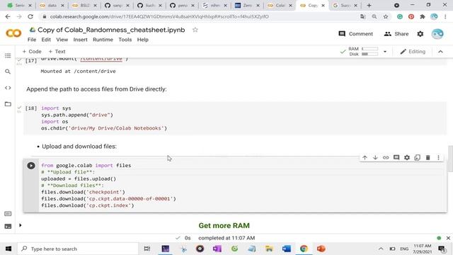 cách Google Drive, upload, download trong Colab смотреть онлайн