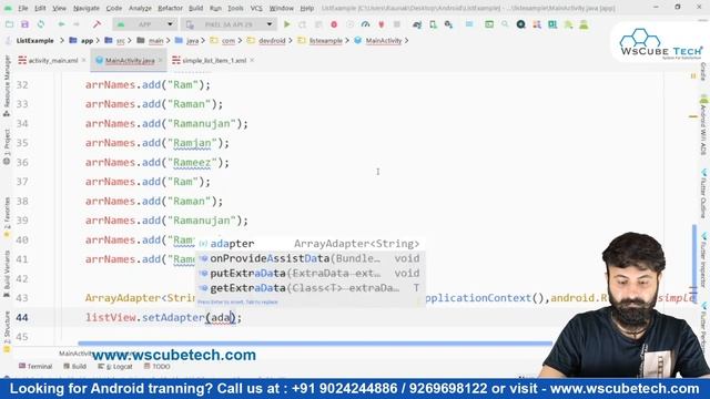 Listview, Spinner & Auto Complete Text View in Android Studio [Hindi] смотреть онлайн