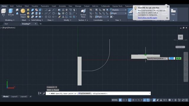 Modeling a pipe elbow join in AutoCAD 3D - For Beginners смотреть онлайн
