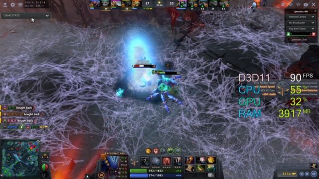 AMD Radeon RX 560 -- Intel Core i3-4160 -- Dota 2 FPS Test DX11 смотреть онлайн
