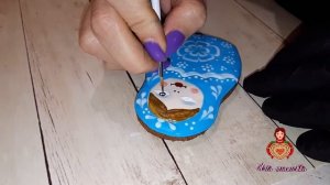 Роспись пряника матрешка / роспись по мокрому