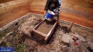 10 день. Фундамент под печь (Строительство бани)