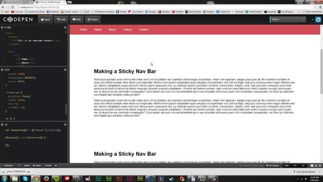 How To Make A Fixed Nav Bar Using CSS | Code Example смотреть онлайн