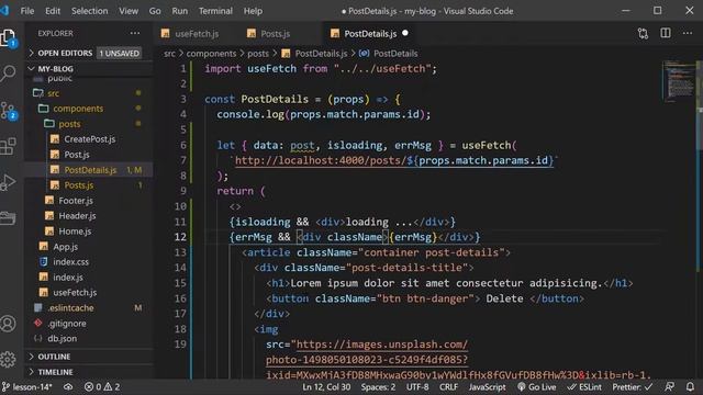 #15 - Get Data by Params - كورس تعلم React смотреть онлайн